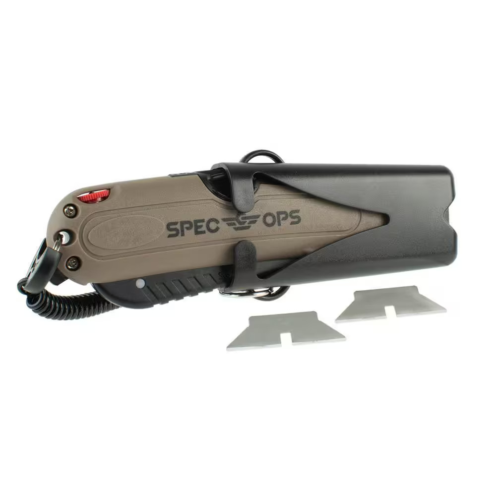 Safety Knife Box Cutter, Includes Holster & Lanyard
