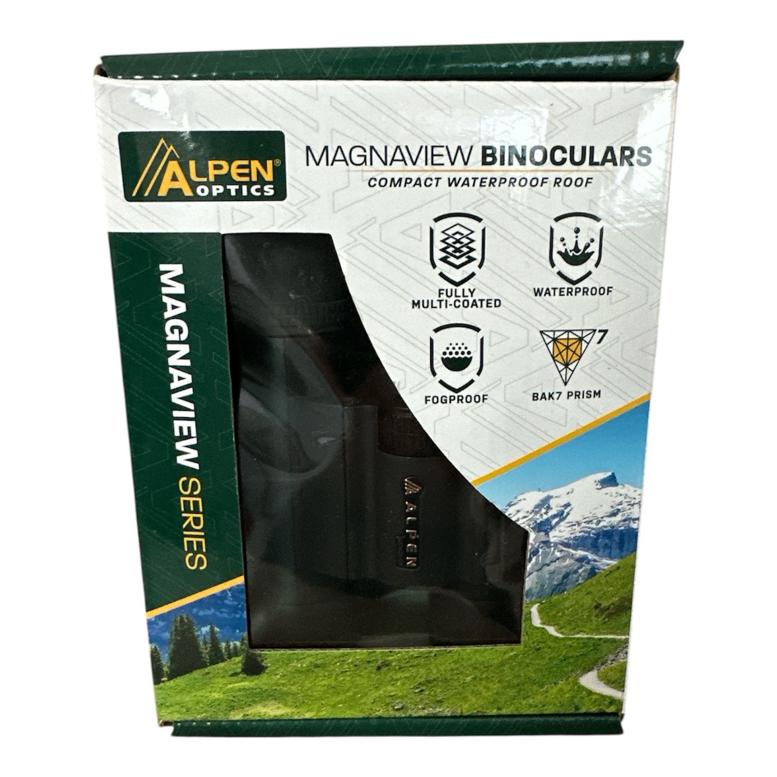 NEW Alpen MagnaView 10×25 Binoculars Fully Multi-Coated BK7+BAK4 Water-Resistant