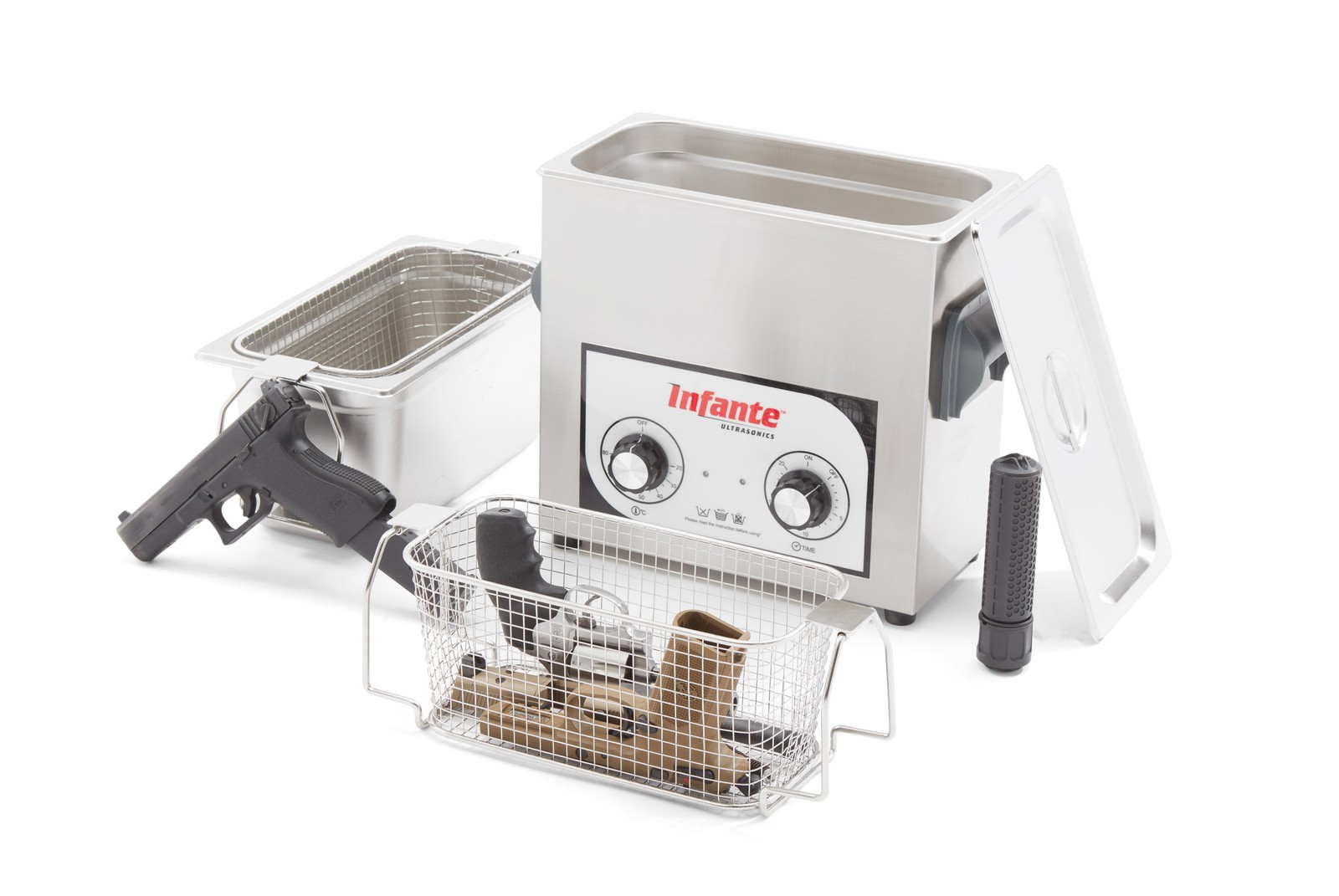 Infante Ultrasonics S6 Gun Cleaning System, Stainless, IU-S6