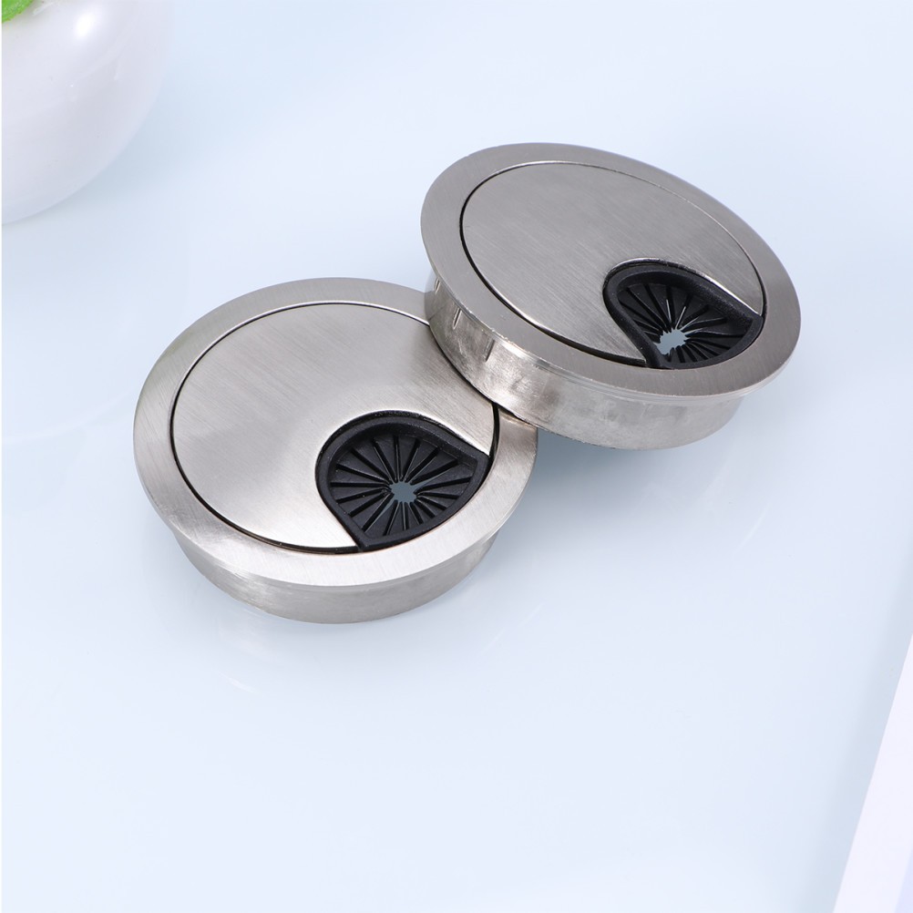 2 Pcs Desk Grommet Adjustable Cord Cover Computer Threading Hole