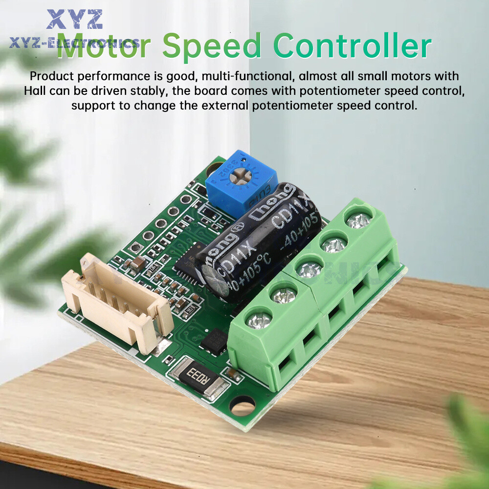 DC6-24V 100W BLDC 3-phase DC Brushless Hall Motor Drive Motor Speed Controller