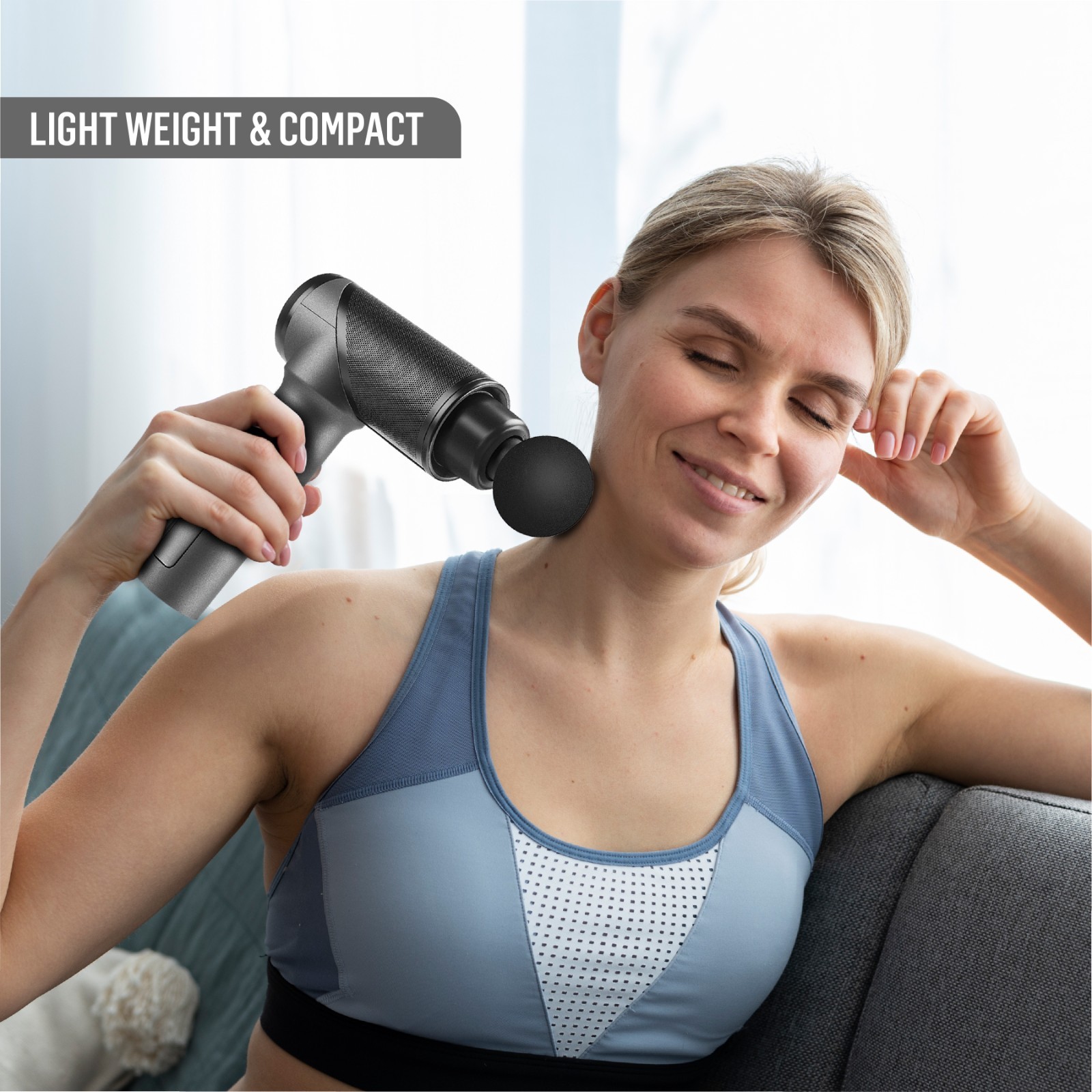VI Pro Mini Massage Gun — Deep Tissue Percussion Massager with 6 Attachments