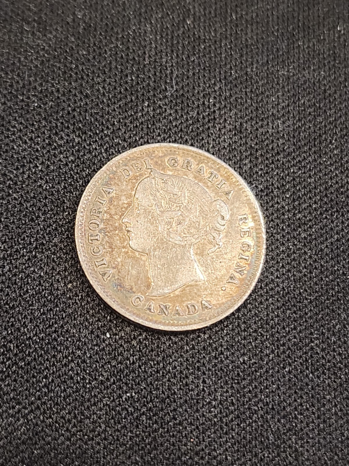 1894 Canada 5 Cents Silver Coin