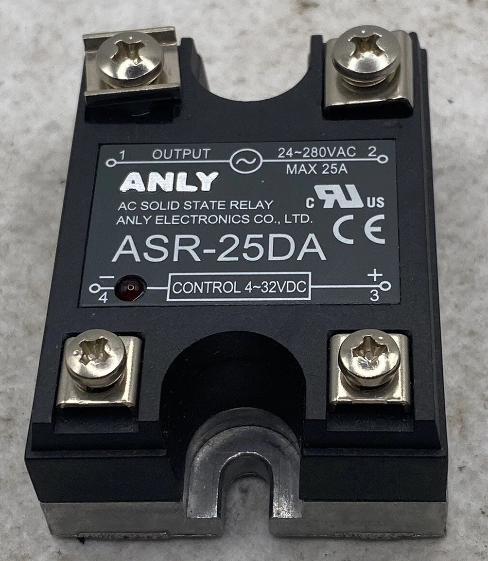ANLY ASR-25DA Solid State Relay; Ucntrl: 4ö32VDC; 25A; 24ö280VAC ASRNew Open Box