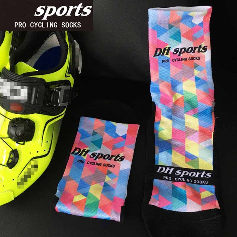 Pro Cycling Socks Mens Womens Riding Bicycle Sports Ankle Socks XC MTB BMX Pink