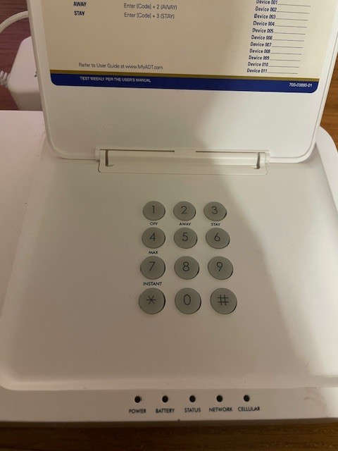 Honeywell TSSC-Base ADT Keypad Control Unit