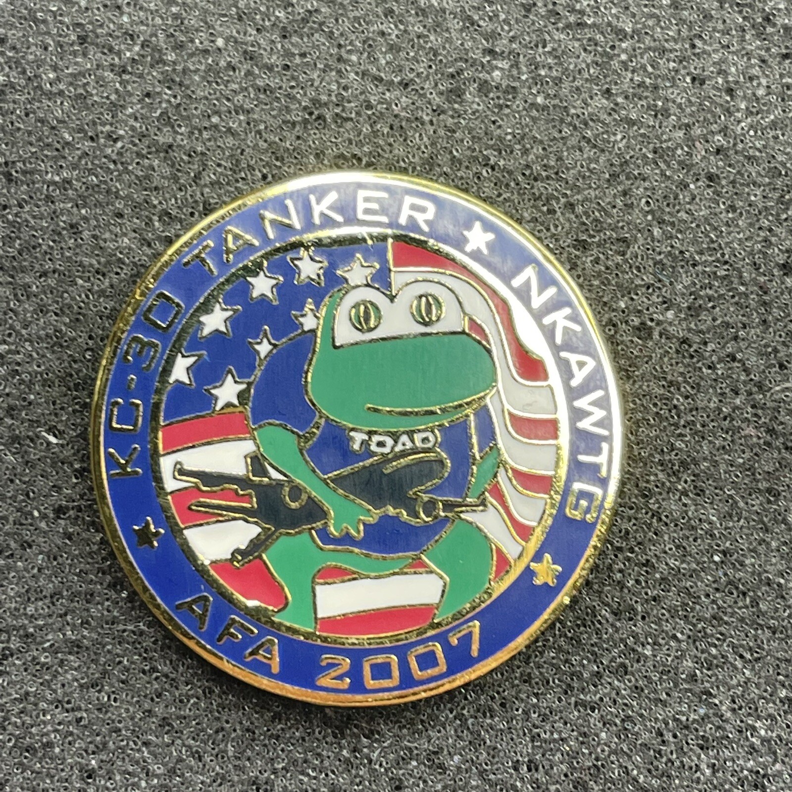 Airplane KC-30 TANKER NKAWTG TOAD AFA 2007 Pinback Pin / Tie Tack 20U6