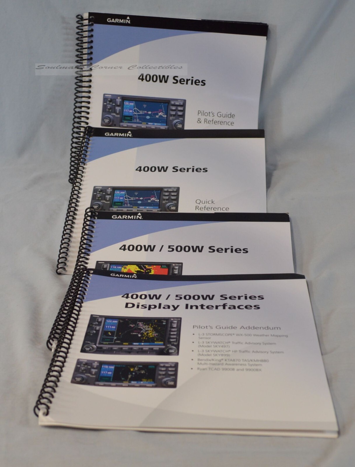 PRICE REDUCED!! Complete Garmin 400W/500W Pilots Guide Manuals Kit with CD