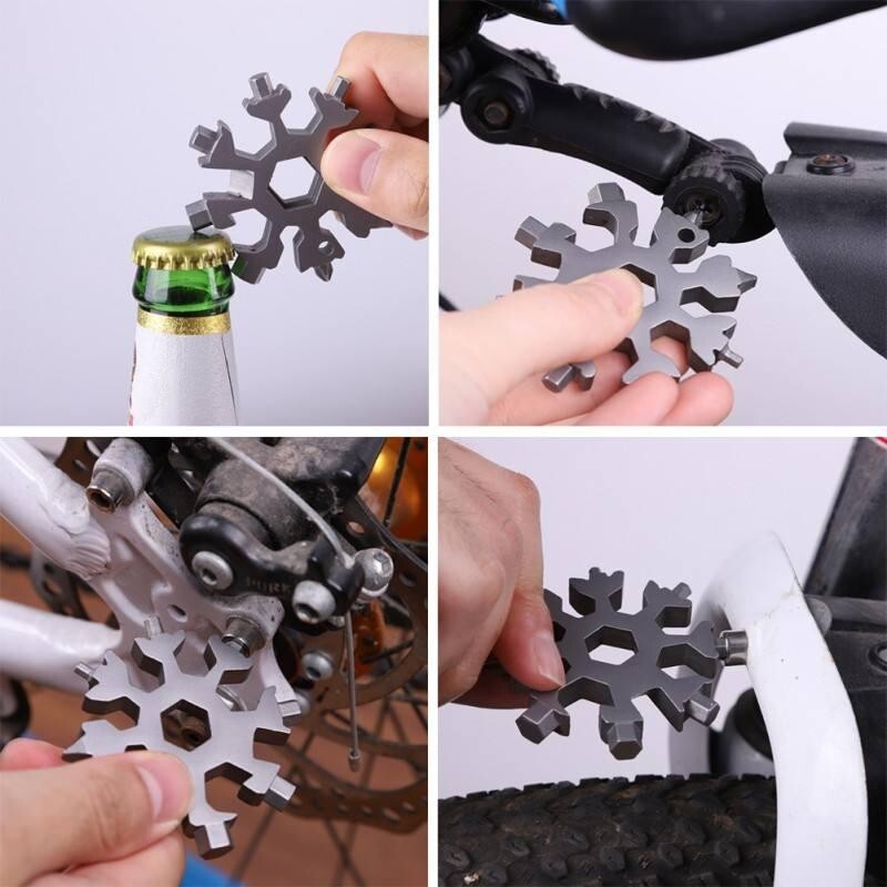 Perfect Gift Snowflake Multi Tool Stainless Steel 18-in-1