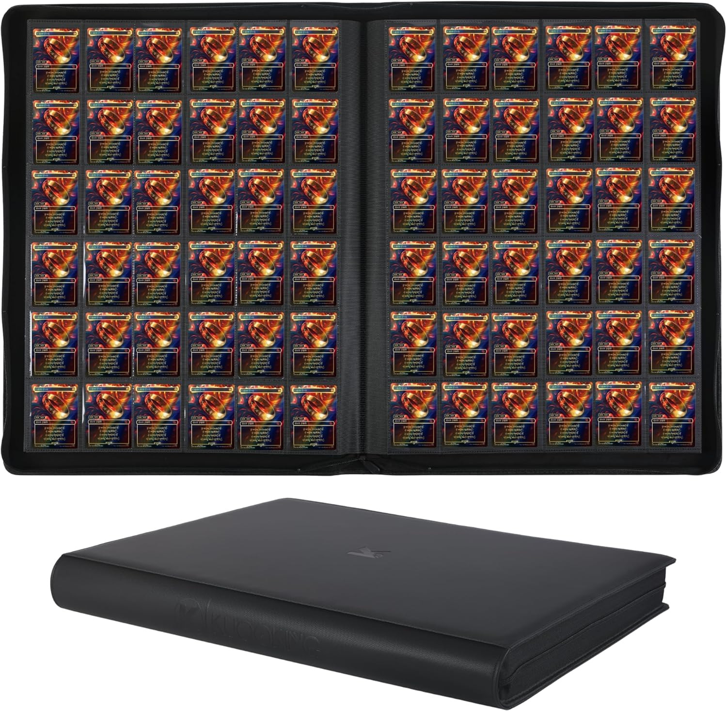 3600+ Pocket Trading Card Binder 36-Pocket Album for Sports Cards Black