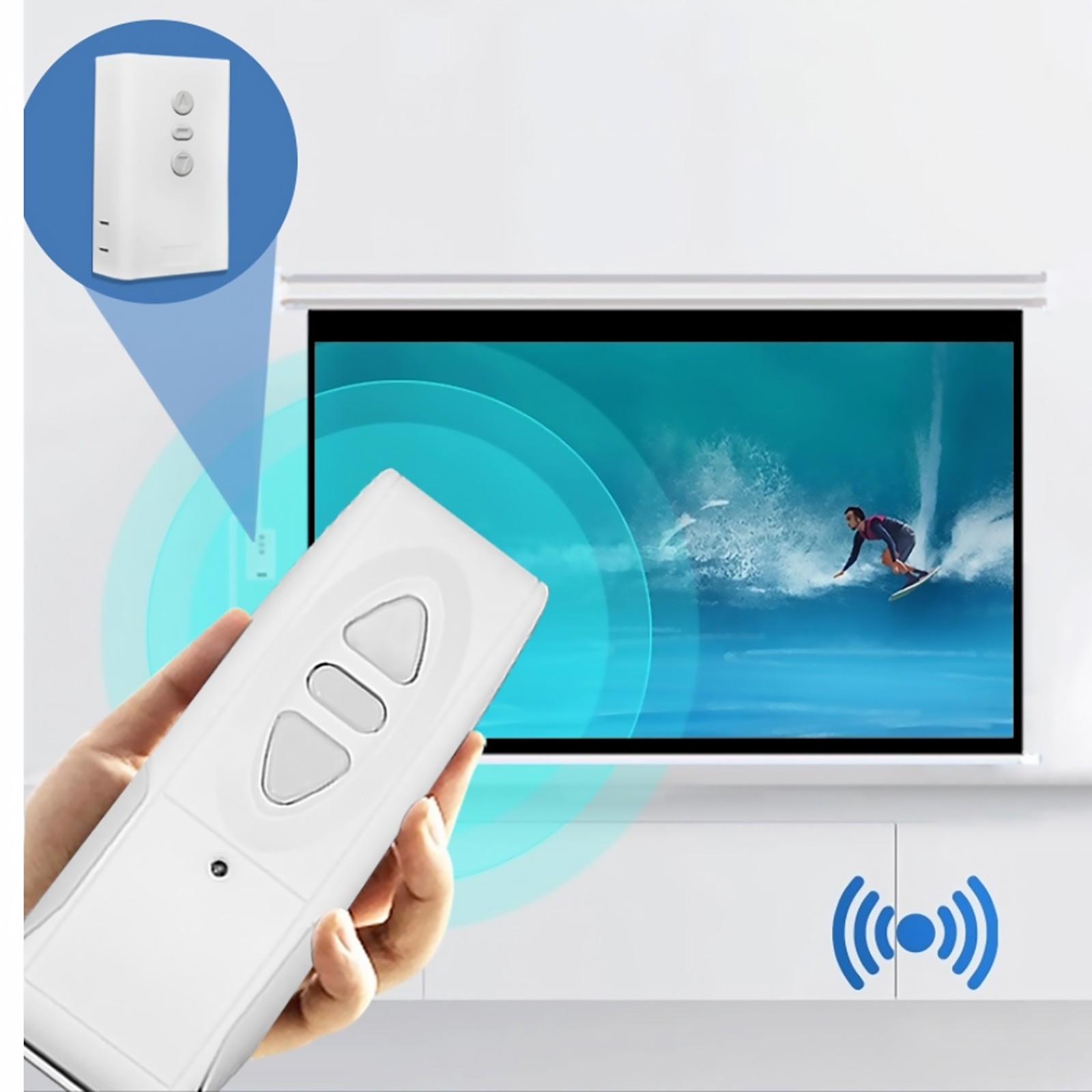 Multi-function RF Remote Control Switch for Motorised Prqection Screens