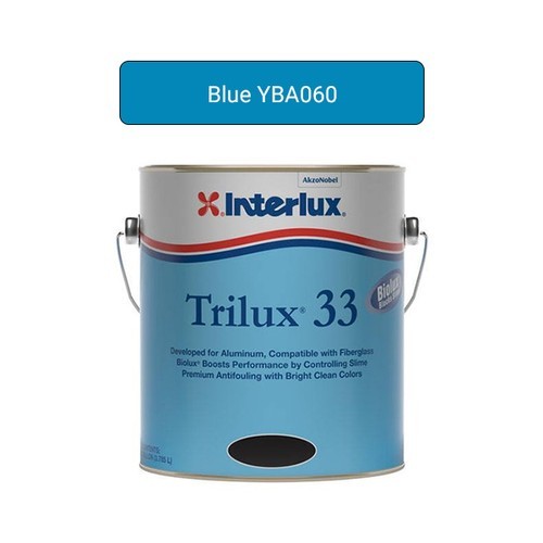 Interlux Trilux 33 Aluminum Antifouling Protection Paint Blue 1 Qt #YBA060Q