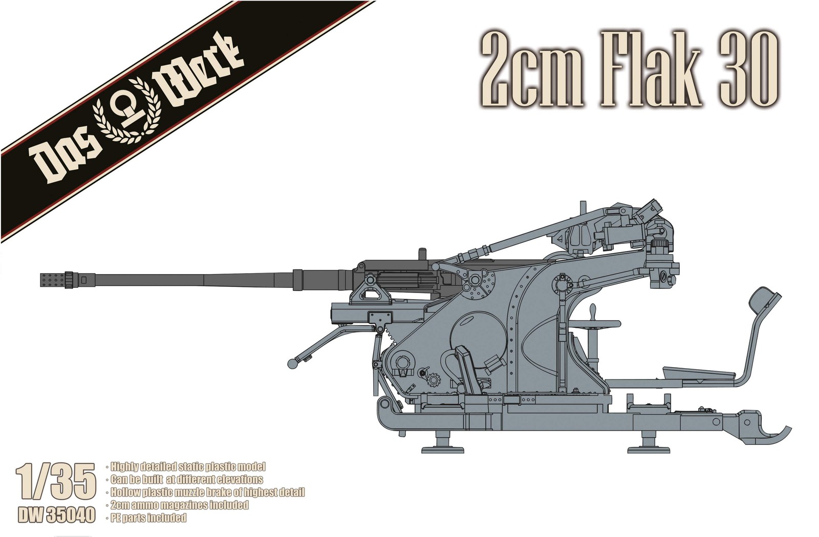 DAS WERK 35040 1/35 German 2 cm Flak 30