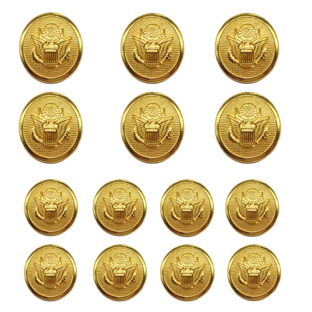 YaHoGa 14pcs Gold Blazer Buttons for Suits Blazers Sport 20mm,15mm,