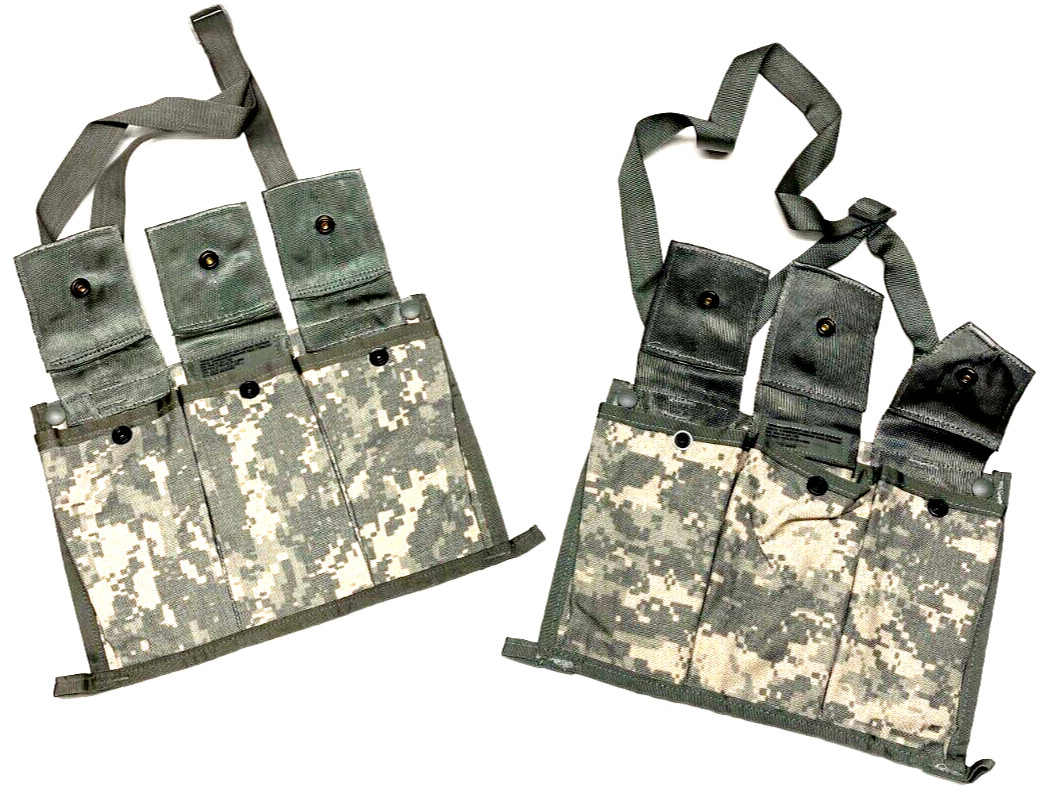 2 ACU Bandoleer Pouch 6 Mag MOLLE Magazine Military Army Pouches Camo MINT
