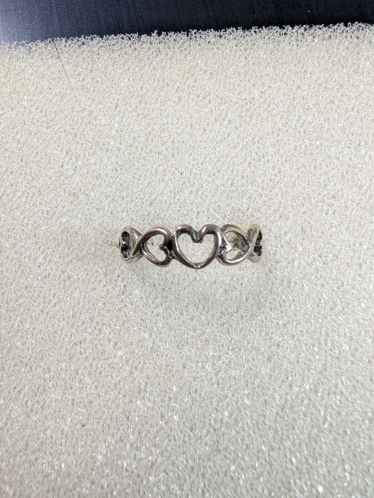 Heart Sterling silver toe ring 925 adjustable DAD586