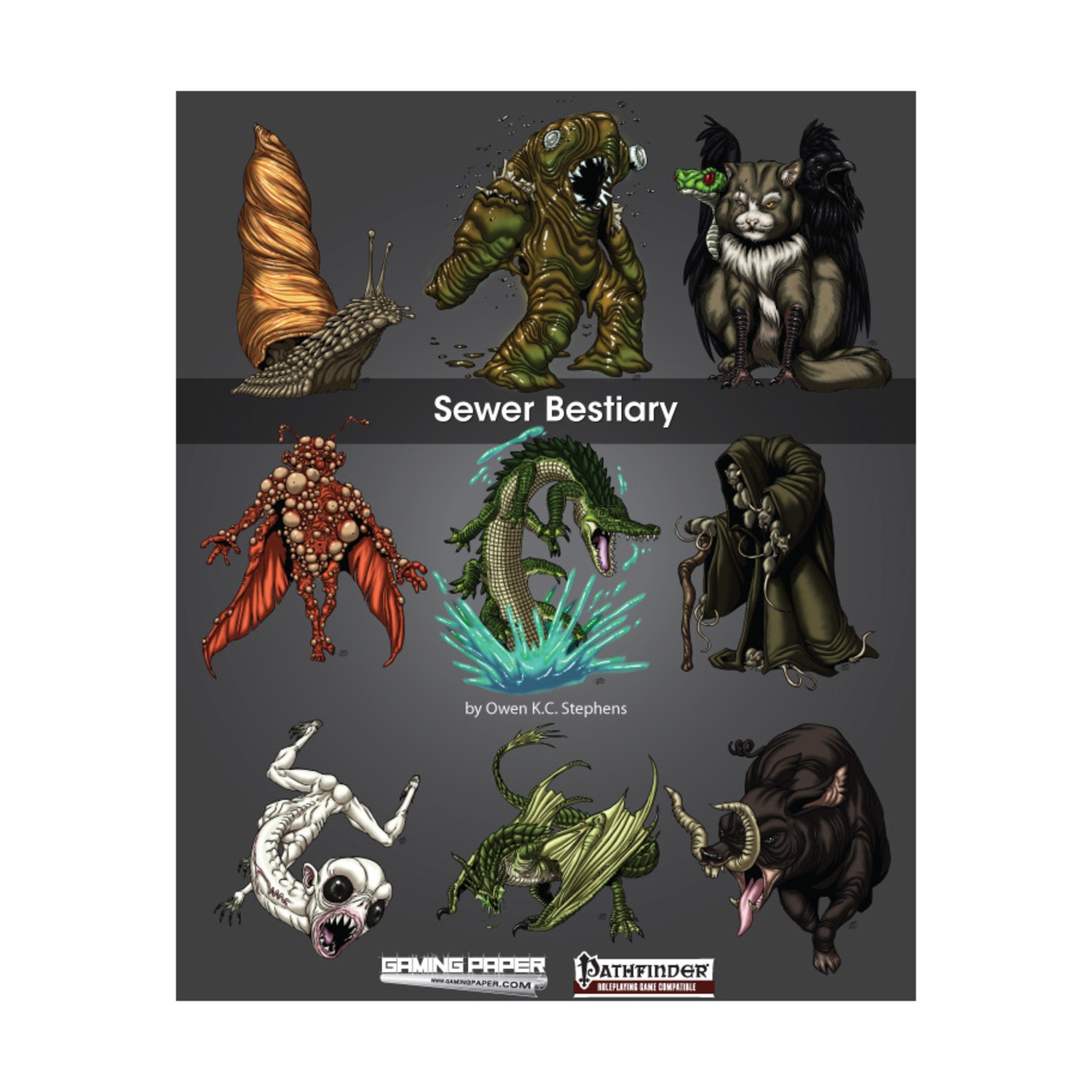 Gaming Paper Pathfinder Sewer Bestiary New