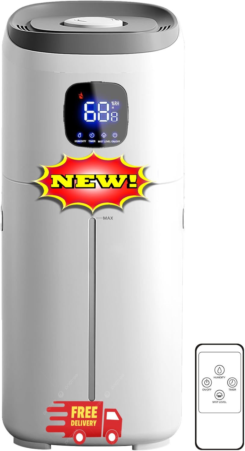 Humidificador para dormitorio, humidificador de gran capacidad de 15 L, cobertur