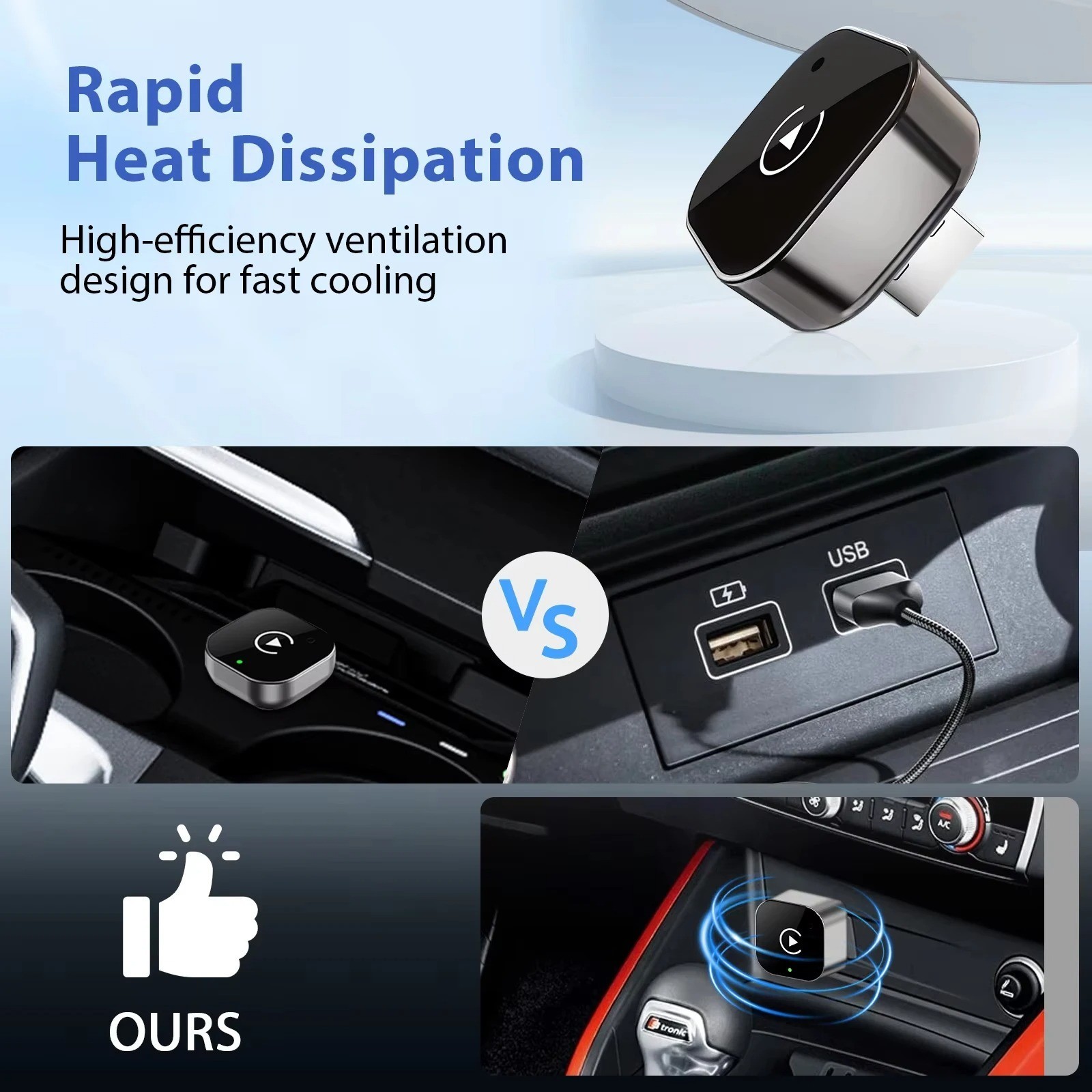 Wireless CarPlay Android Auto Adapter AI Smart Box for VW Toyota Ford