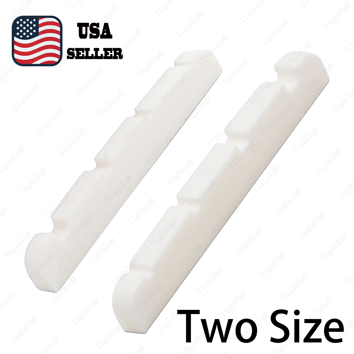1x 38/42mm Pre-Slotted Flat Bottom Bone Bass Guitar Nut 4 String For Jazz Bass