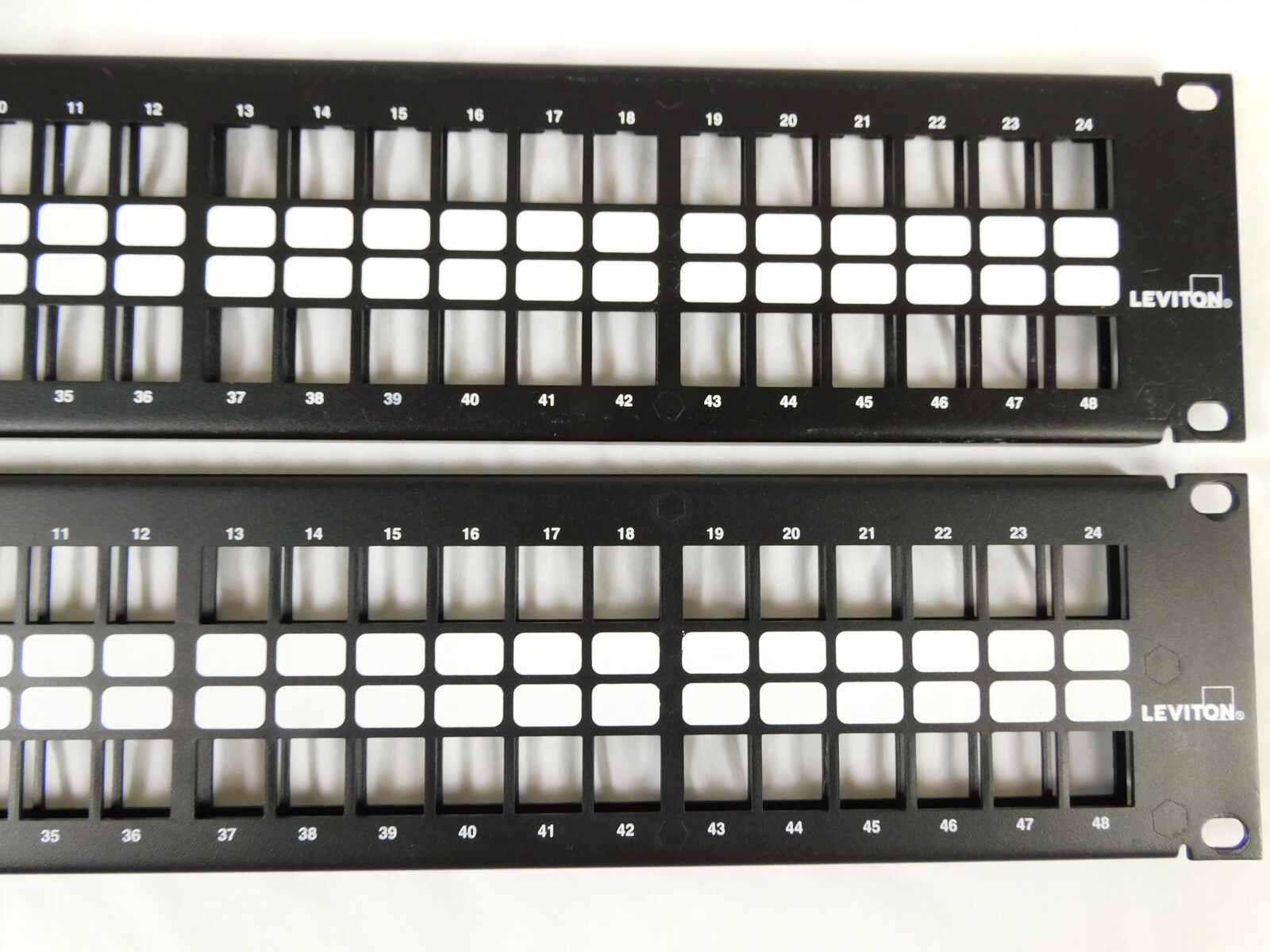 Leviton 48-Port QuickPort Patch Panel 2RU 49255-H48 - QUANTITY OF 2