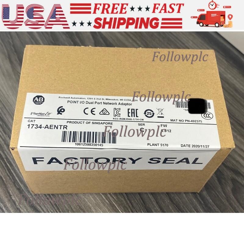 NEW Sealed Allen Bradley 1734-AENTR POINT I/O Dual Port Adaptor -USA US Free Tax