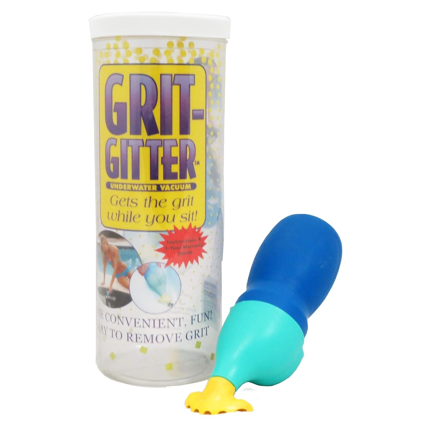 Pool Blaster Grit Gitter Manual Cordless Hot Tub Spa Vacuum Cleaner Pool