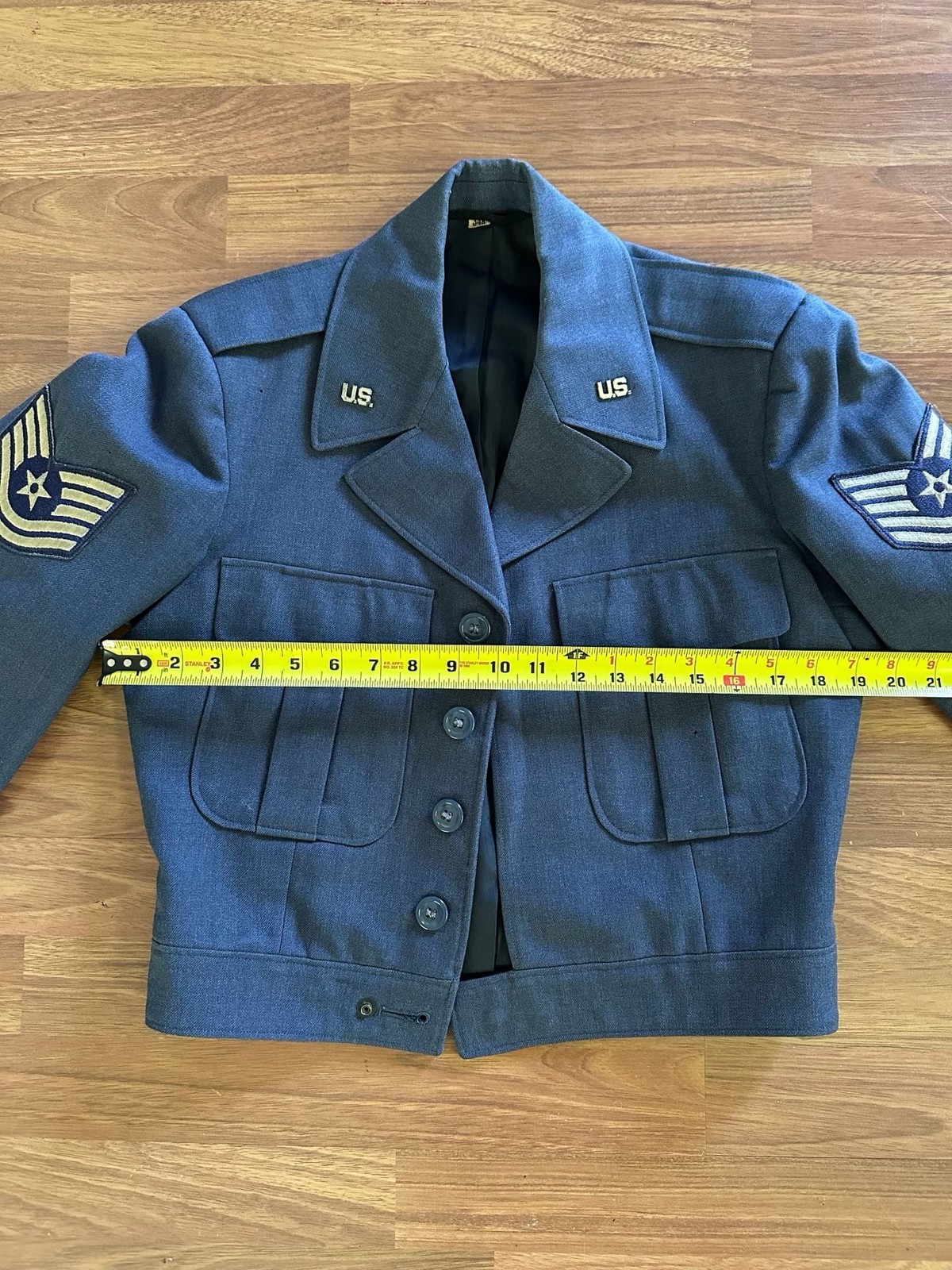 USA AIR FORCE IKE BOMBER JACKET WINTER BLUE SHADE 84 MODEL SIZE SMALL