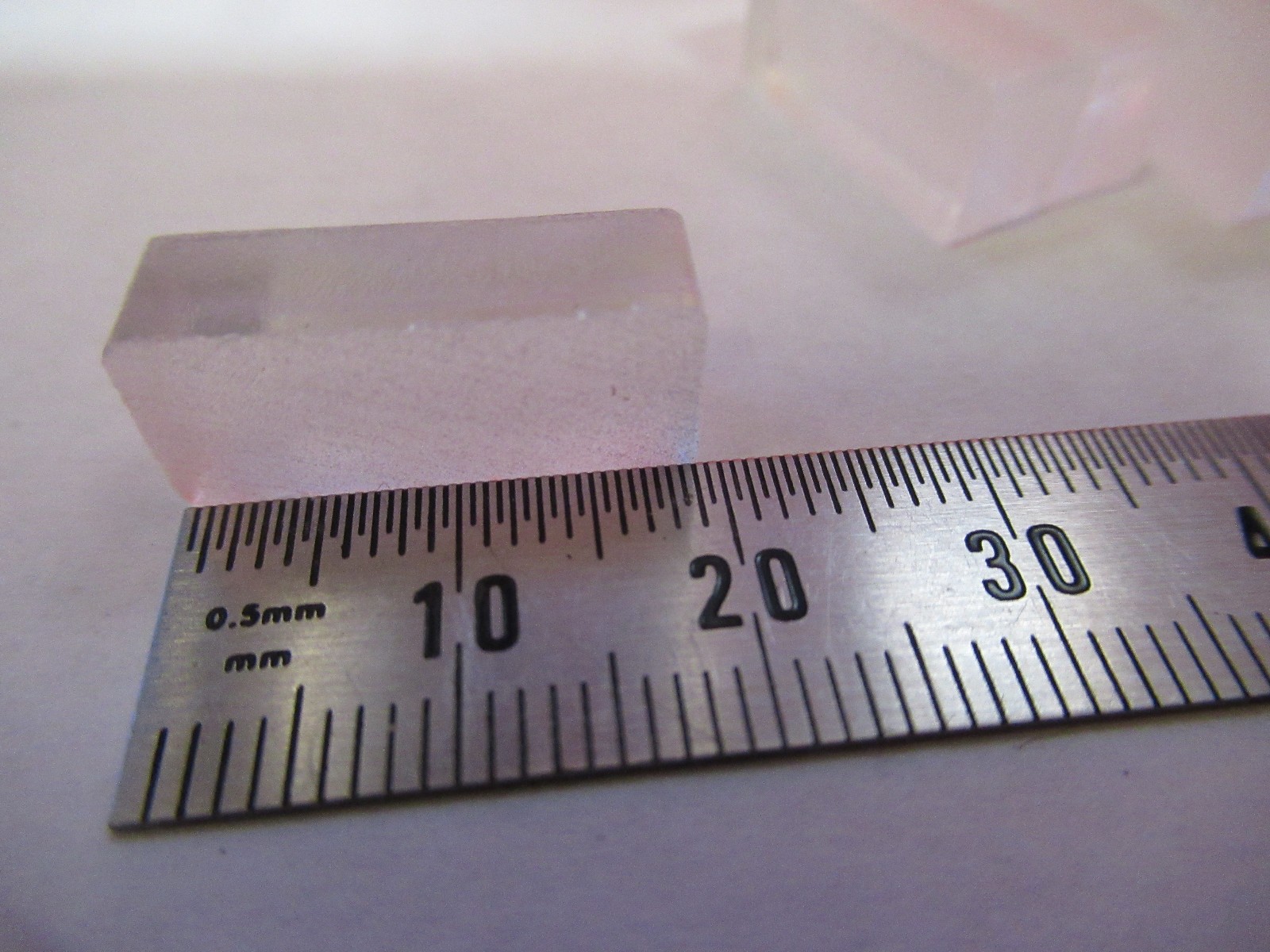 LOT 10 EA OPTICAL GLASS PREFORMS RECTANGULAR OPTICS AS PICTURED MIL SPEC X1-B-26