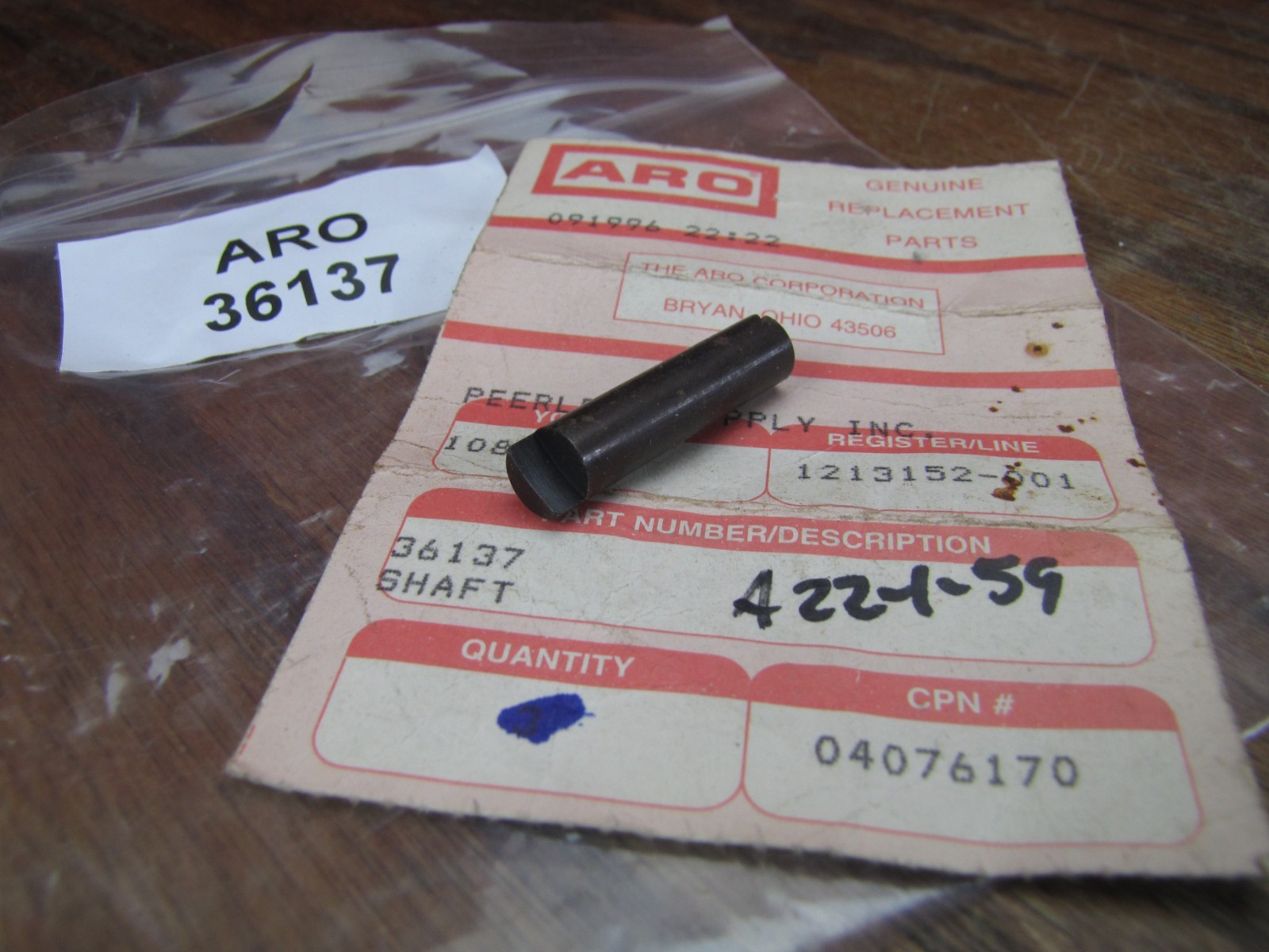 ARO Ingersoll Rand 36137 Tapered Roller Bearing – Cone Only  Shaft