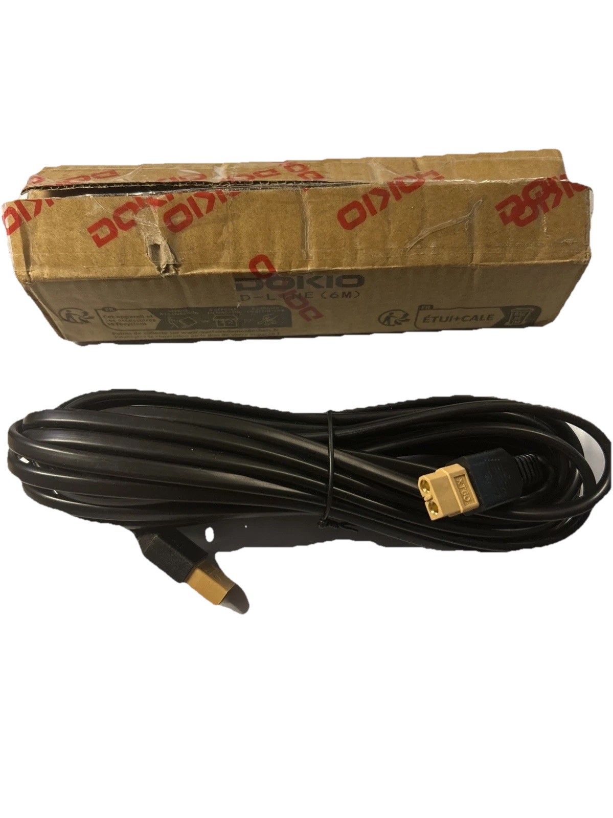 Dokio XT60 Extension Cable - 19.7 ft (6m) - Male and Female Connectors