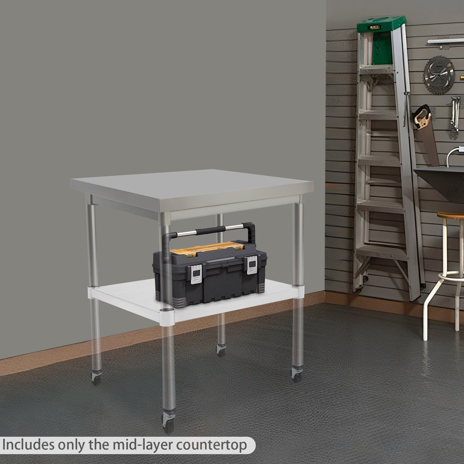 Versatile Adjustable Workbench - 27.95" x 21.65" Tabletop