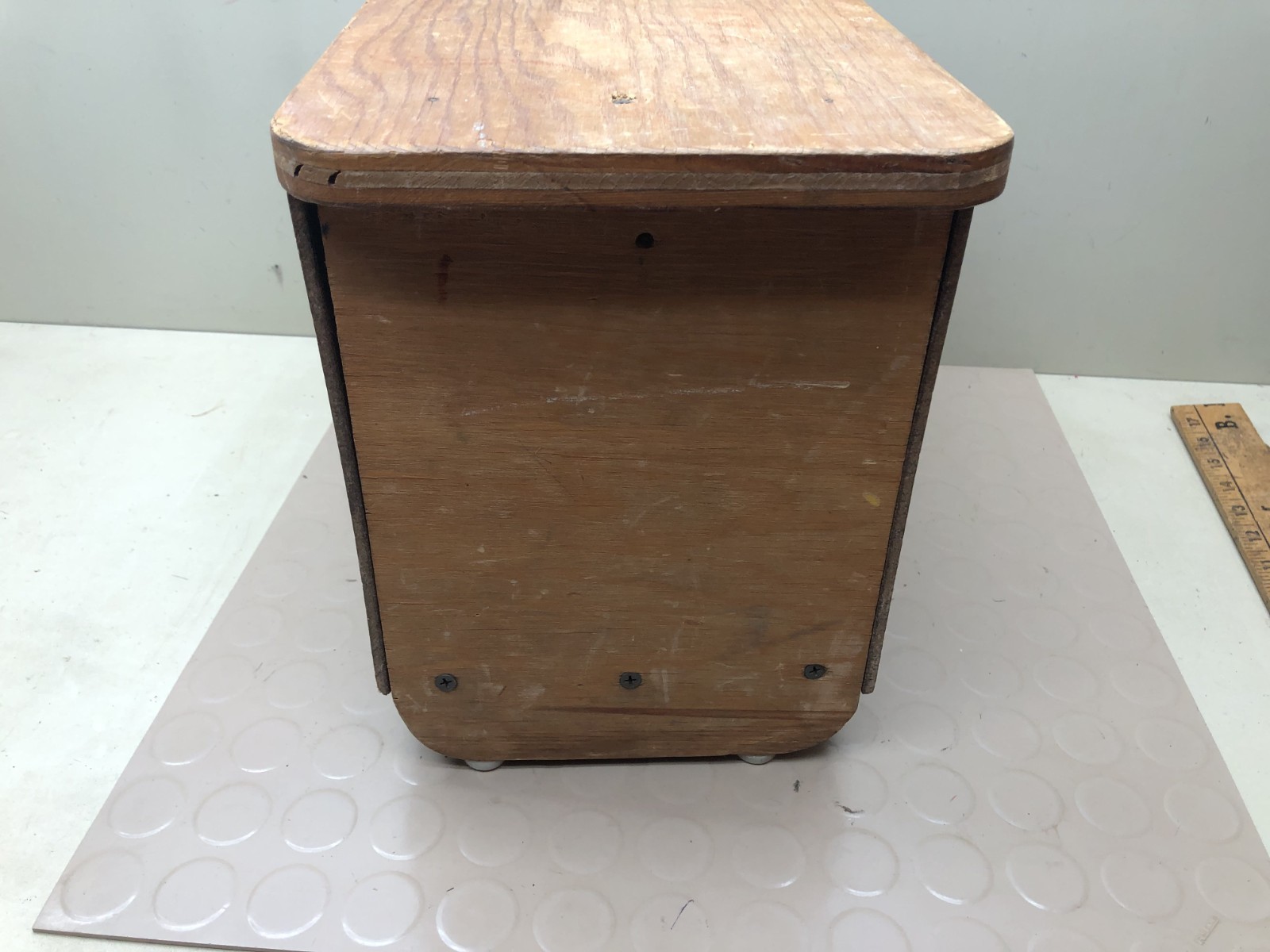 Vintage Wood Step Stool Rustic Wooden - Handmade Storage