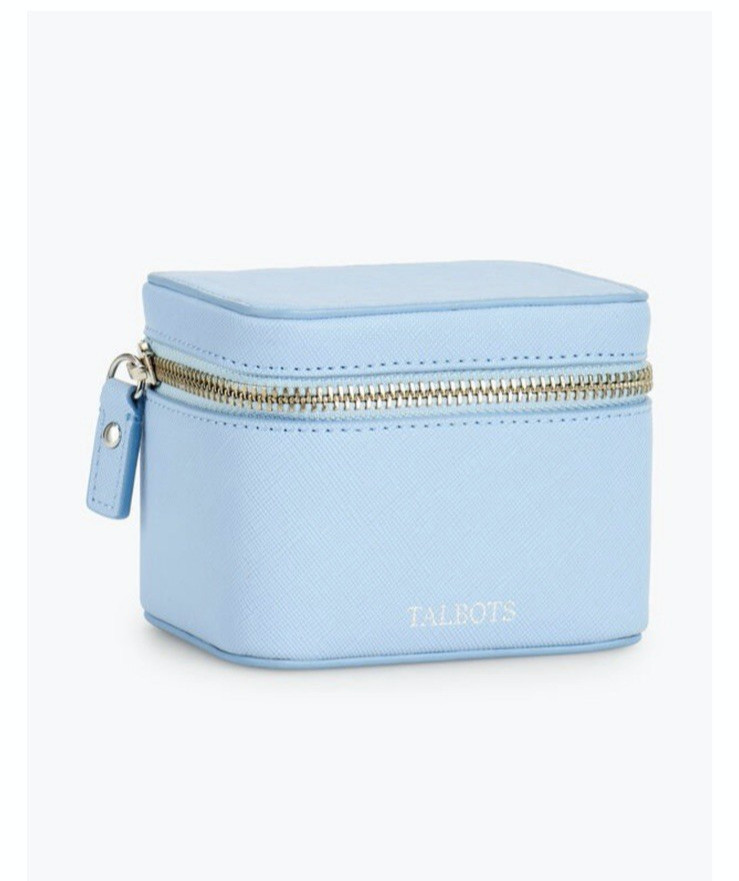 Talbots Women's Leather Wrap Zipper Jewelry Case