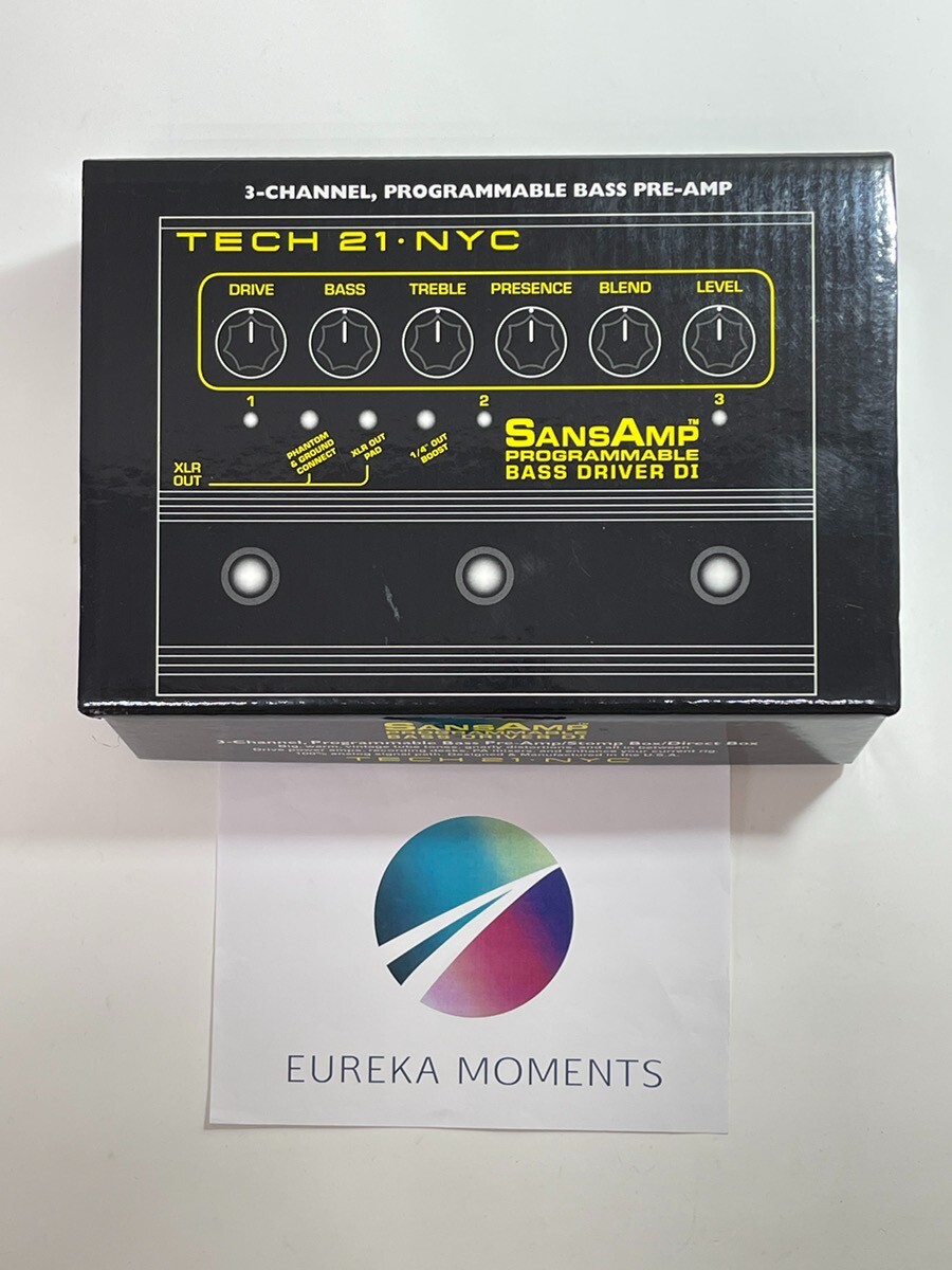 Tech 21 Sansamp Bass Driver DI Programmable Bass Guitar Pedal 3-ch Program New