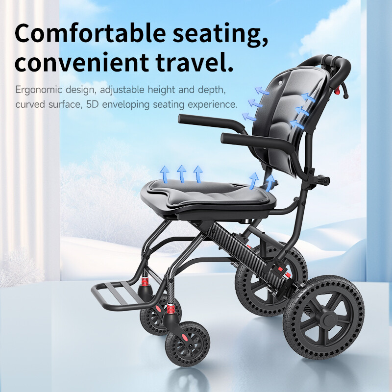 Ultra Lightweight Portable Ergonomic Design Foldable Manual Wheelchair Footrest