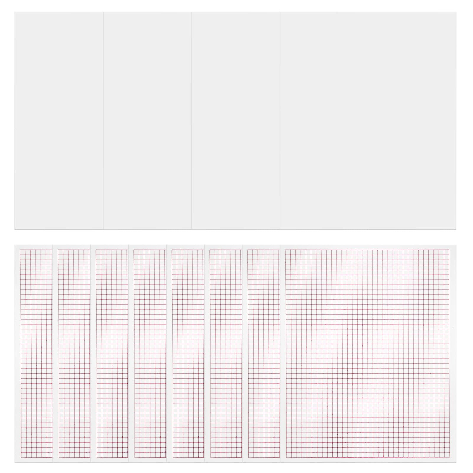12 Pcs 8.5 x 11 Inches Non-Slip PP Gridded and Blank Template Sheets Quilting...