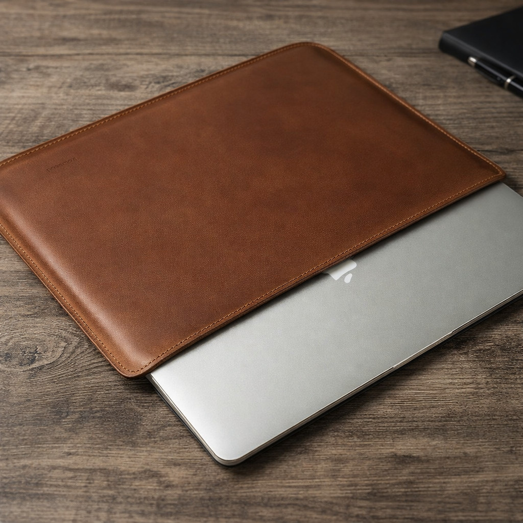 Genuine Leather Laptop Sleeve Case 13 14 16 Inch Notebook Protective Cover