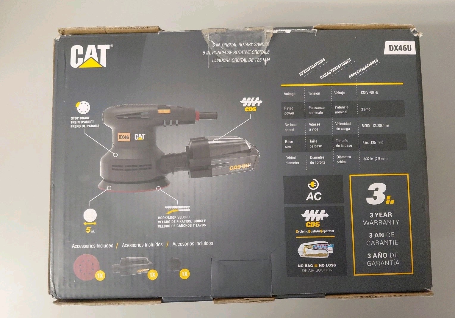 Cat 5in. Orbital Rotary Sander (DX46U)
