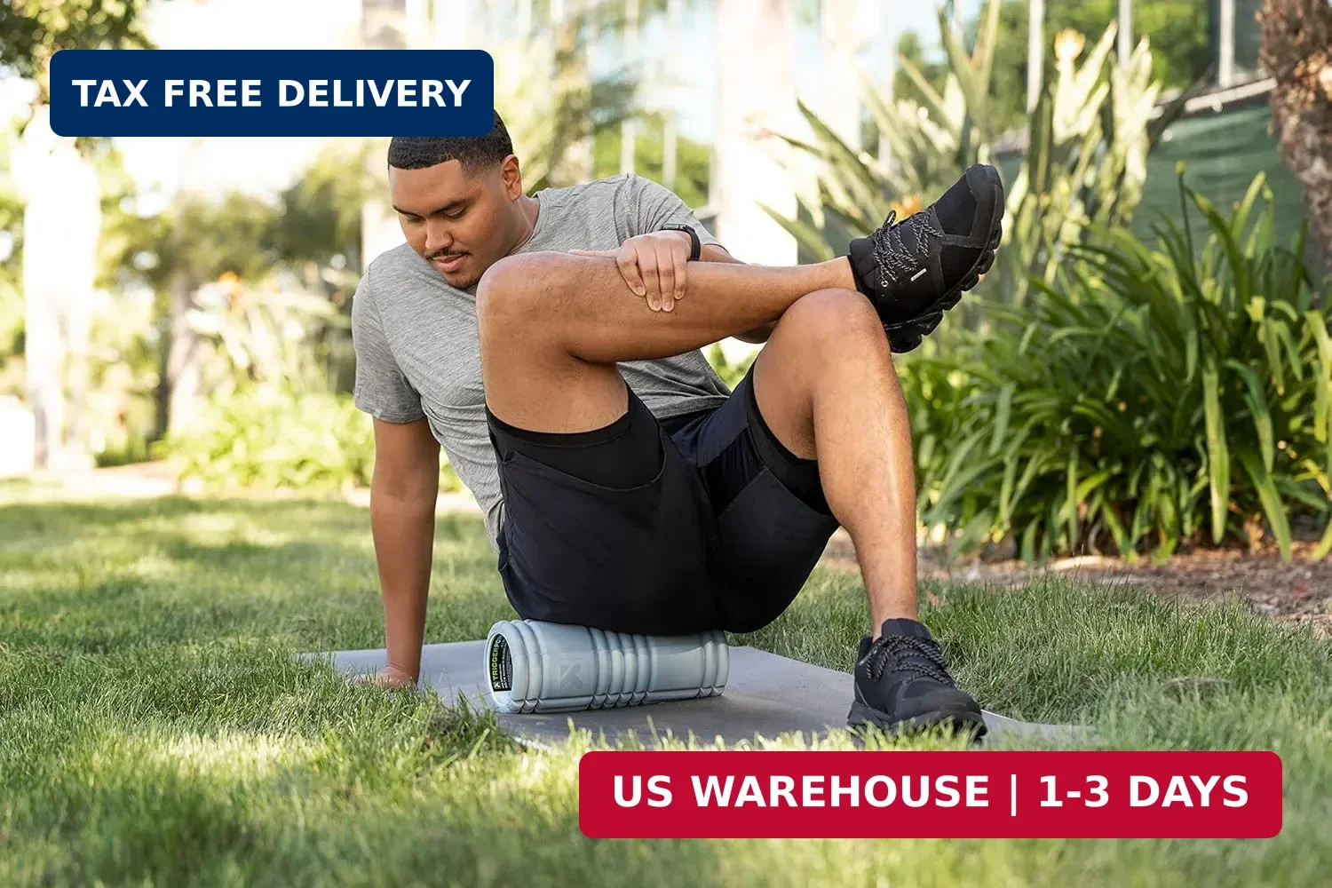 Performance Therapy Grid Patented Multi-Density Foam Massage Roller (80% Recycle
