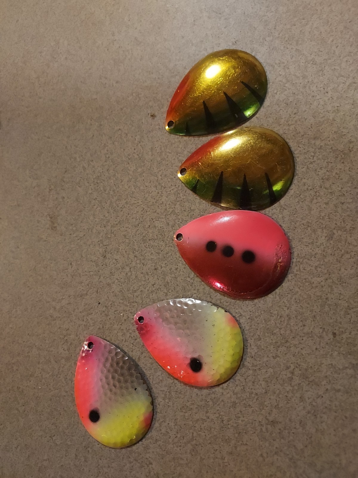 5 ct. size 8 Colorado Blades Make your own spinner harnesses