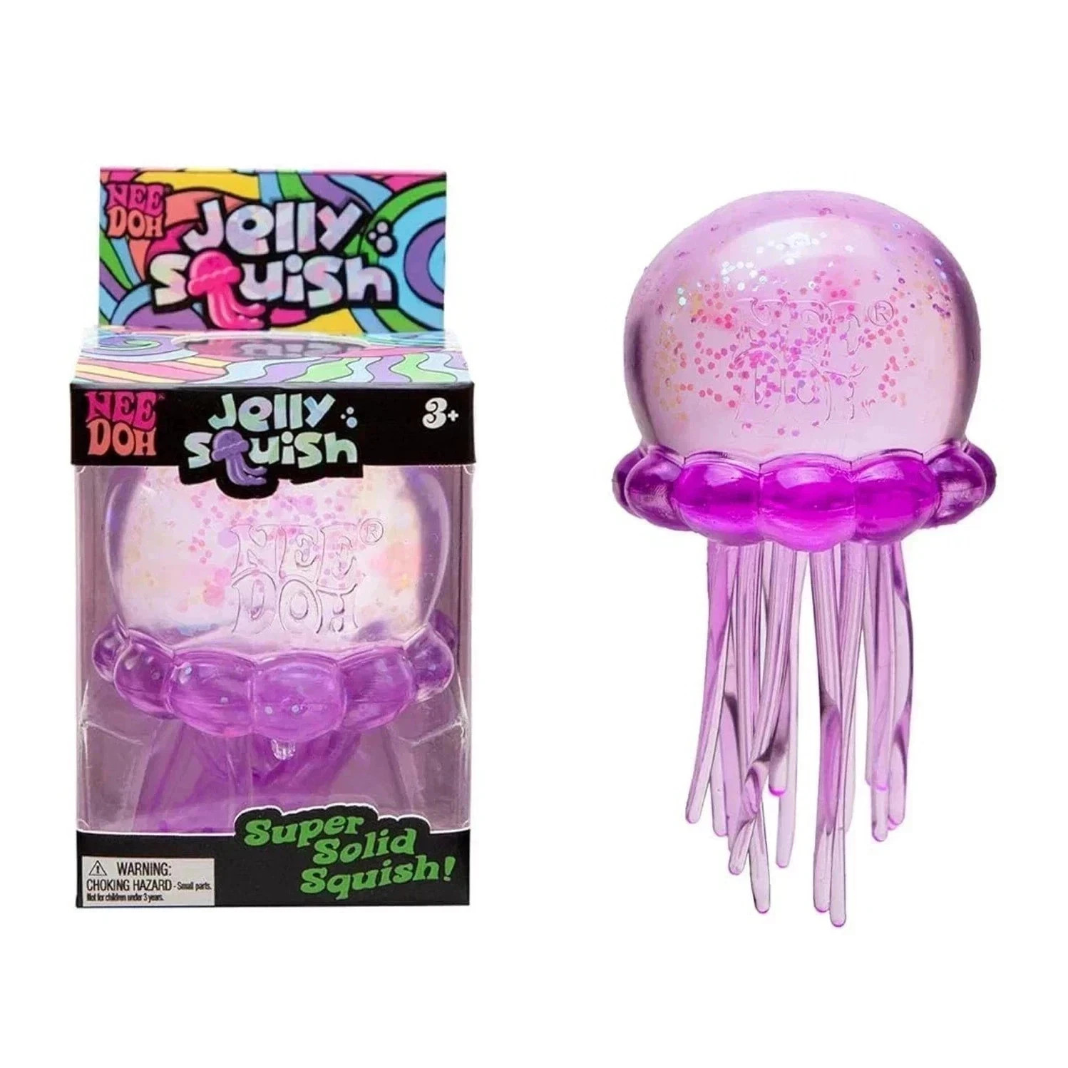 NeeDoh Jellyfish Squishy Stress Ball Sensory Fidget Toy for Kids Adults