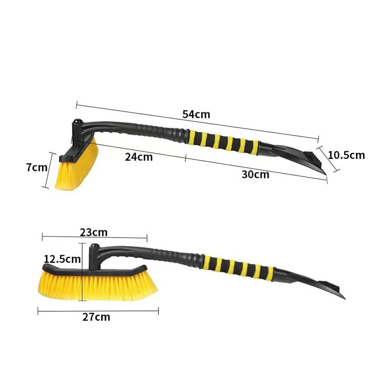 1Pc 2-in-1 Ice Scraper with Brush for Car Windshield Snow Remove Cleaner Black ?