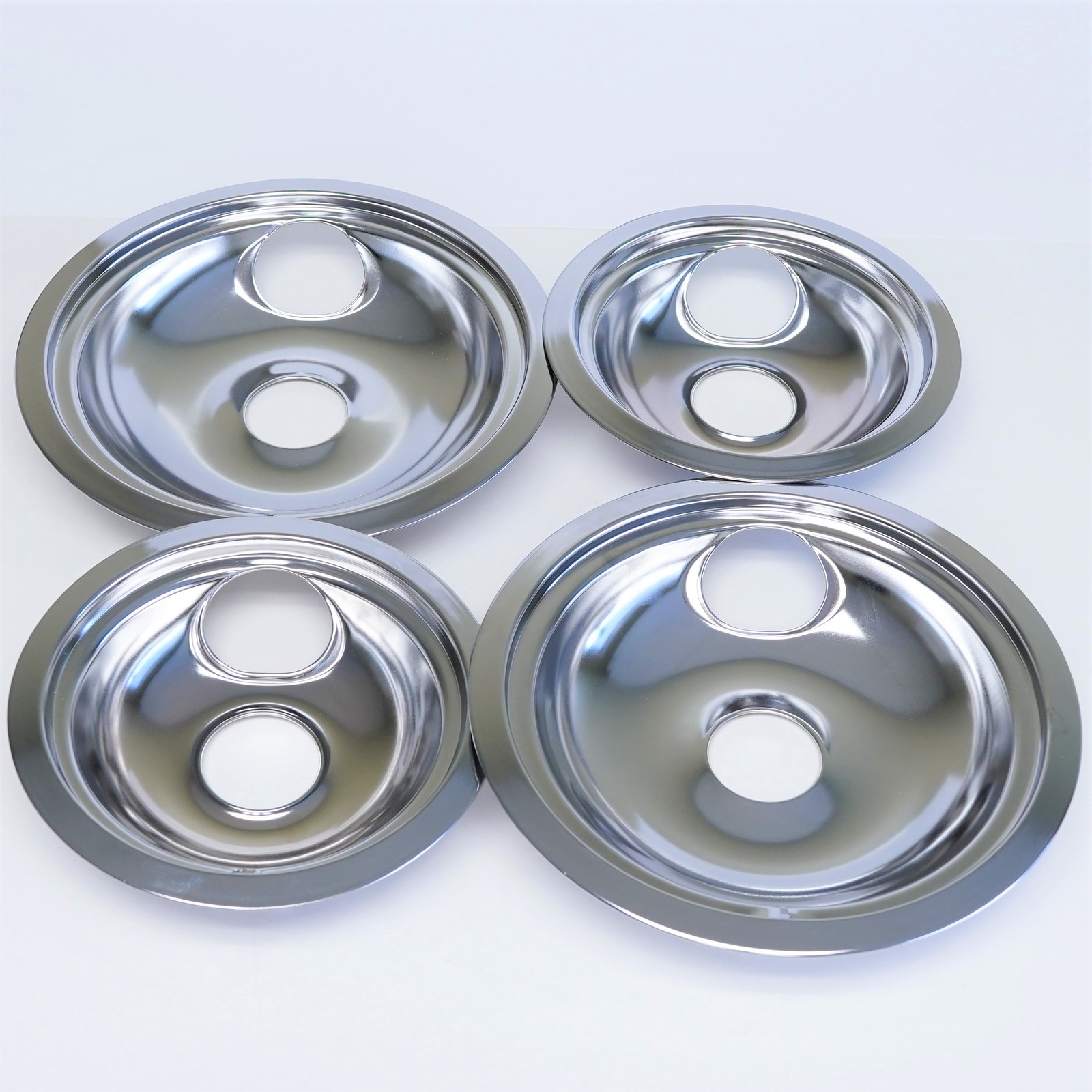 WB224 for GE Range Burner Bibs Bowls Chrome PKG 2 of WB31M15 2 of WB31M16