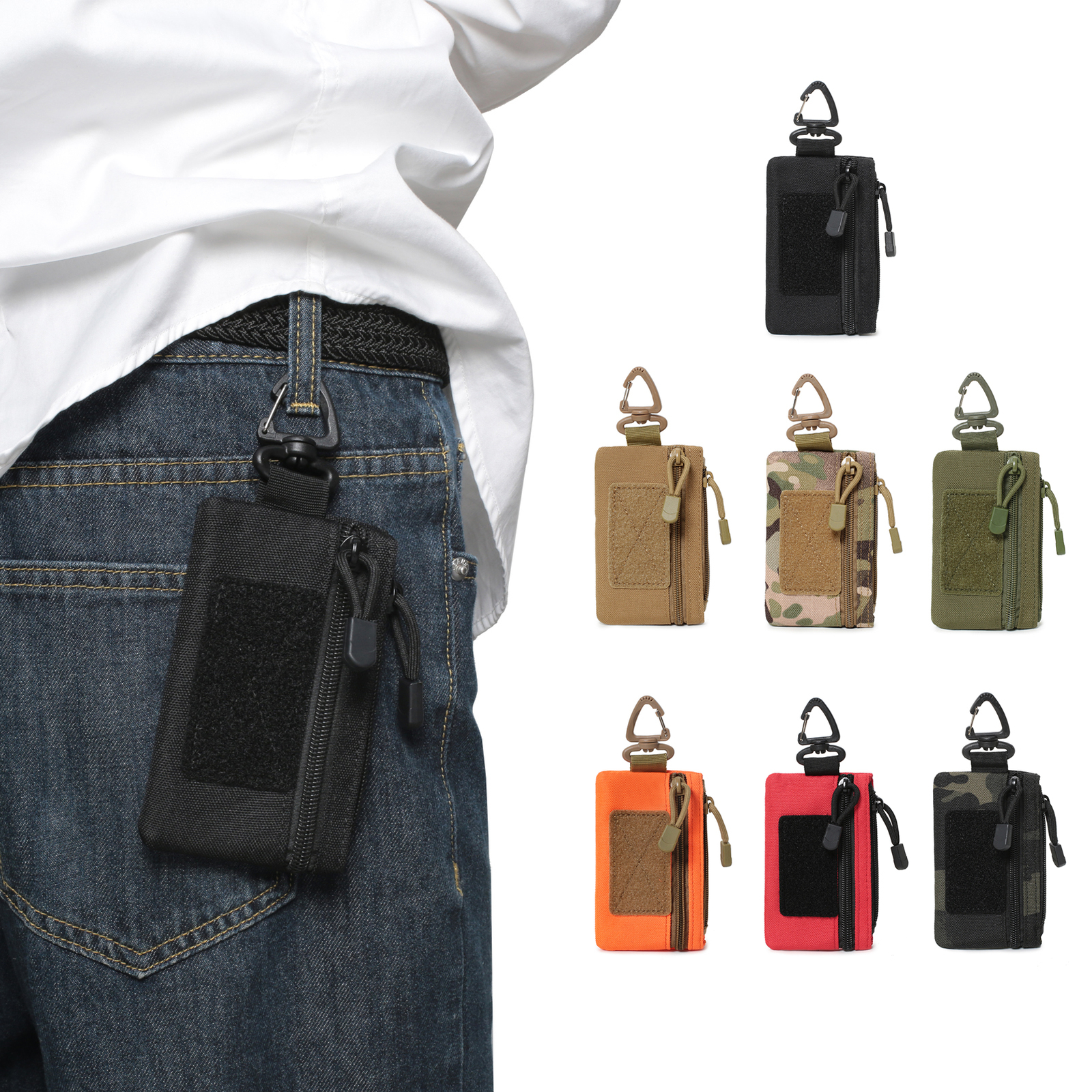 Molle EDC Coin Card Organizer Molle Pouches Waterproof Waist Bag for Camping US