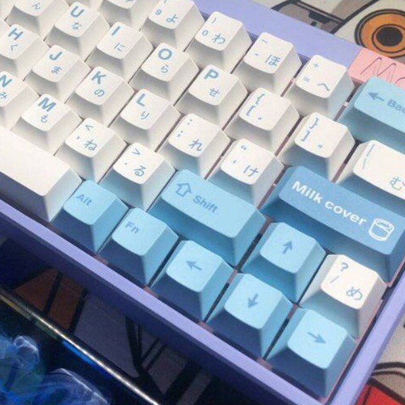 Milk Cover Keycap PBT Cherry Height 140 Keycaps Dye-sub for Cherry MX Keyboard