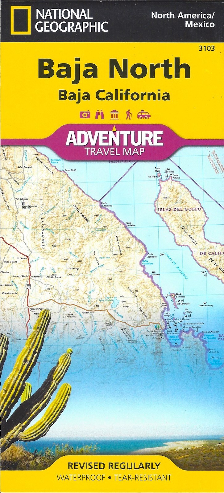 Map of Baja North, Baja California, Mexico, National Geographic Adventure Maps