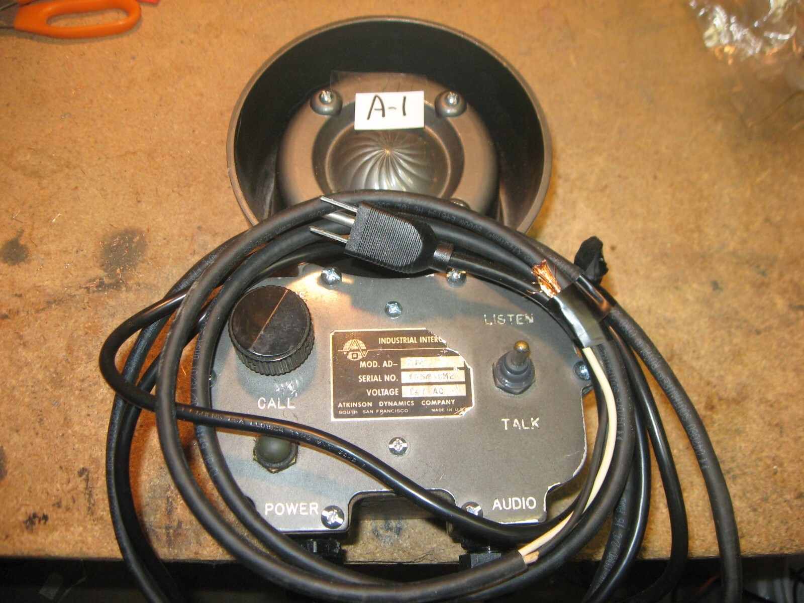 ATKINSON DYNAMICS INDUSTRIAL INTERCOM  AD27A