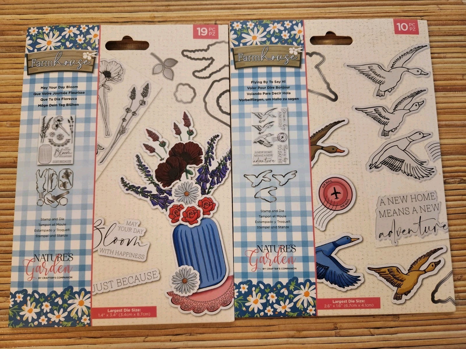 Farmhouse Dies & Stamps by Crafter's Companion Nature's Garden Lot Of 2 Used