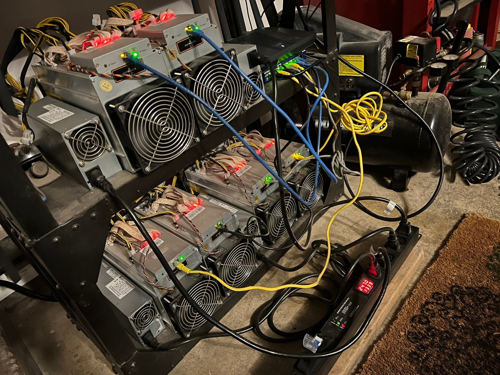 6x Bitmain Antminer L3+ 504MH/s Scrypt ASIC Miner PSU PDU LTC DOGE 3GH/s